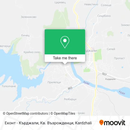 Карта Еконт - Кърджали, Кв. Възрожденци