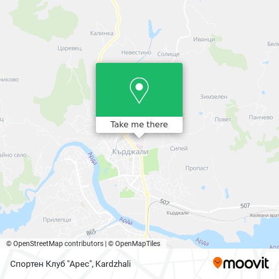 Карта Спортен Клуб "Арес"
