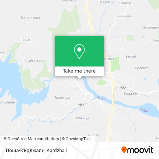Поща-Кърджали map