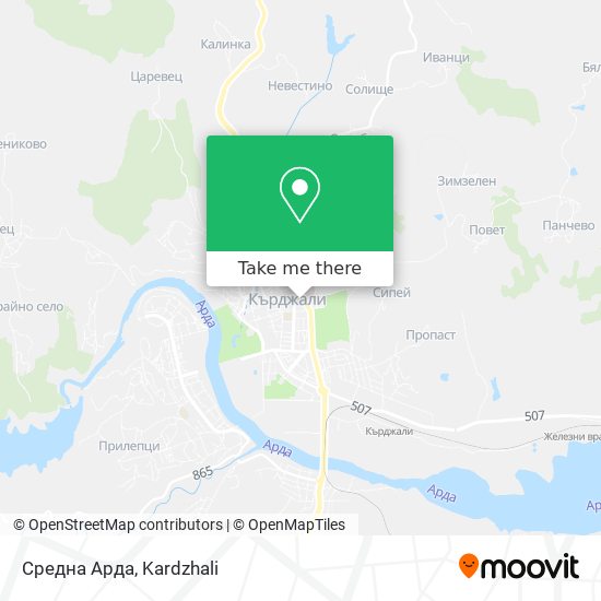 Средна Арда map