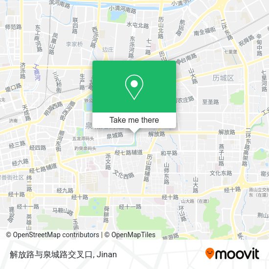 解放路与泉城路交叉口 map