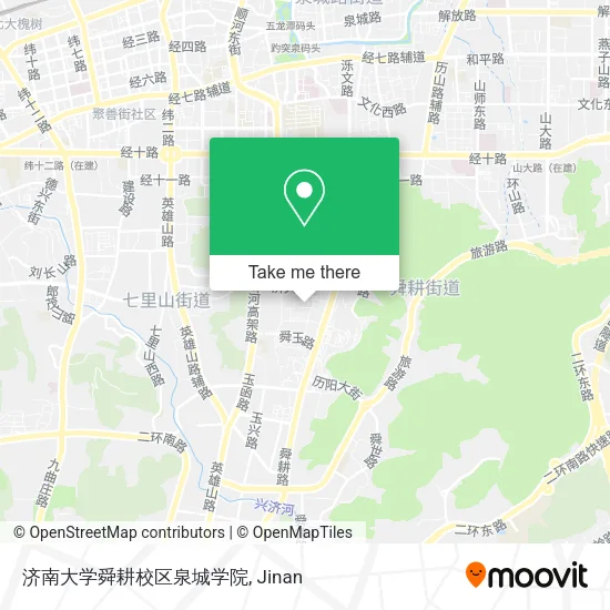 济南大学舜耕校区泉城学院 map