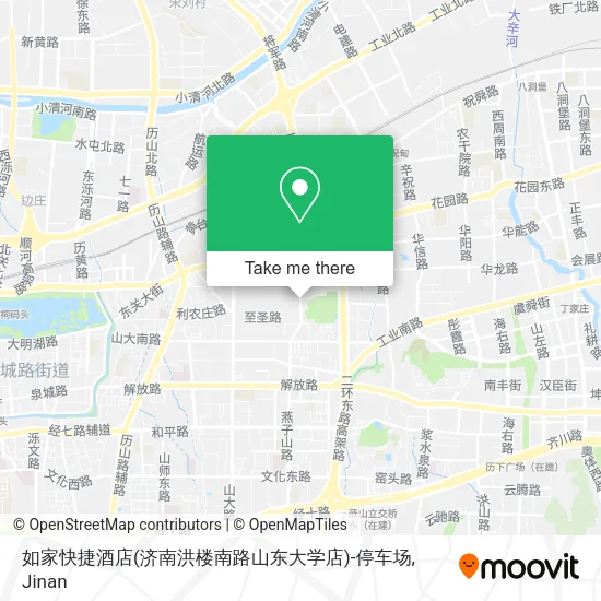 如家快捷酒店(济南洪楼南路山东大学店)-停车场 map