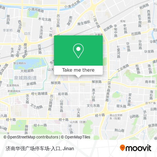 济南华强广场停车场-入口 map