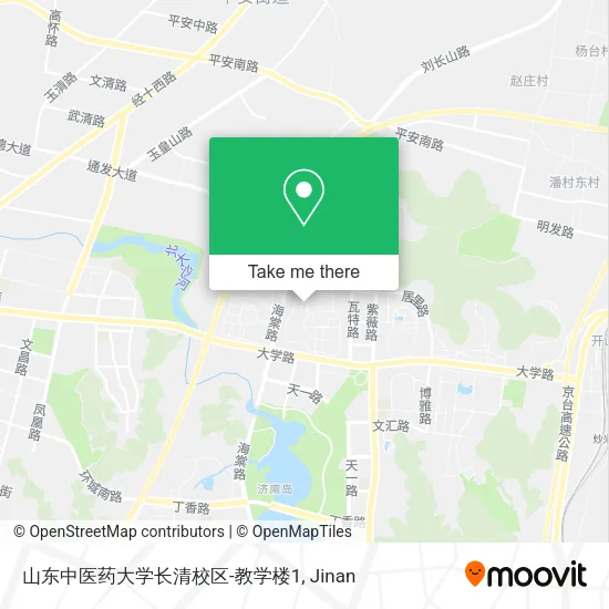 山东中医药大学长清校区-教学楼1 map