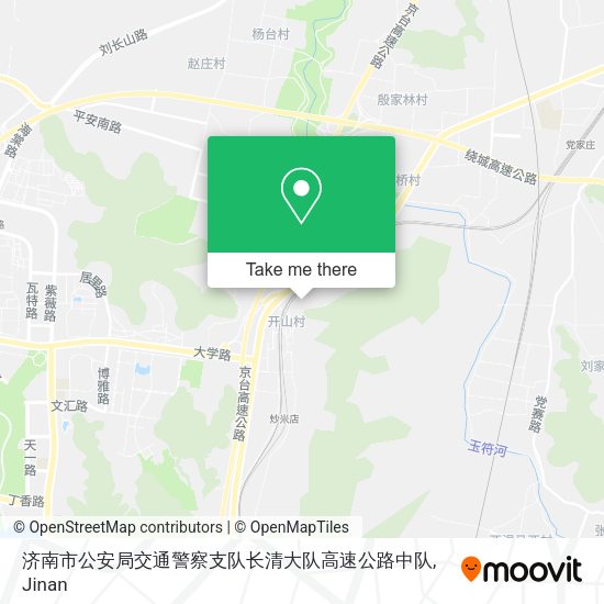 济南市公安局交通警察支队长清大队高速公路中队 map