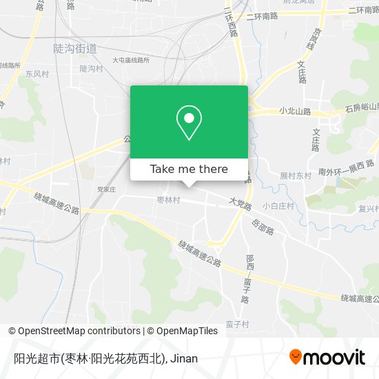 阳光超市(枣林·阳光花苑西北) map