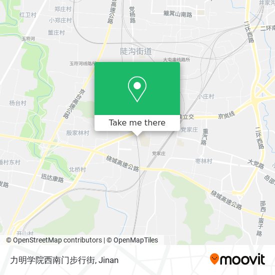 力明学院西南门步行街 map