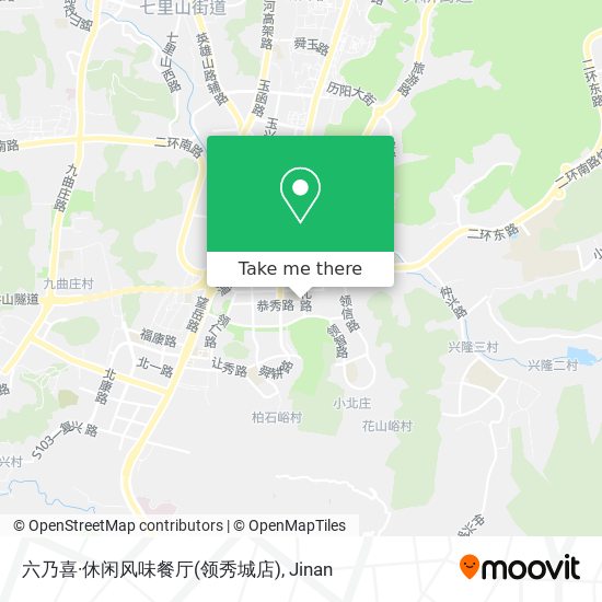 六乃喜·休闲风味餐厅(领秀城店) map