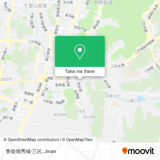 鲁能领秀城-三区 map