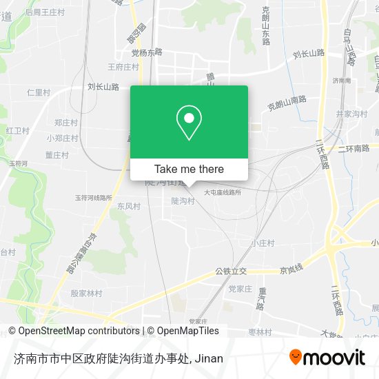 济南市市中区政府陡沟街道办事处 map