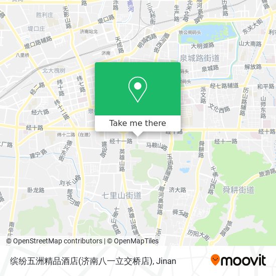 缤纷五洲精品酒店(济南八一立交桥店) map