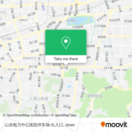 山东电力中心医院停车场-出入口 map