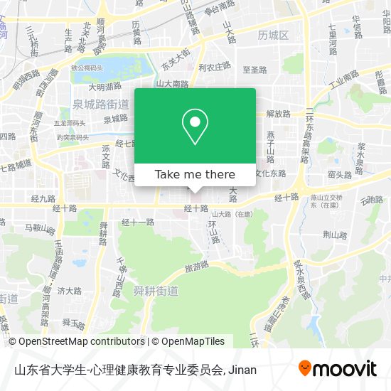 山东省大学生-心理健康教育专业委员会 map