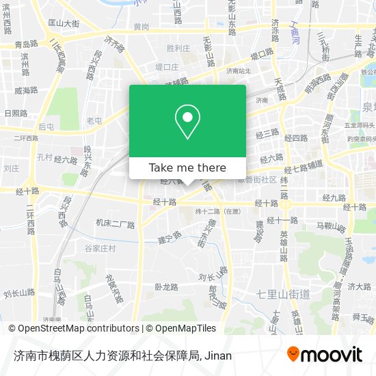 济南市槐荫区人力资源和社会保障局 map