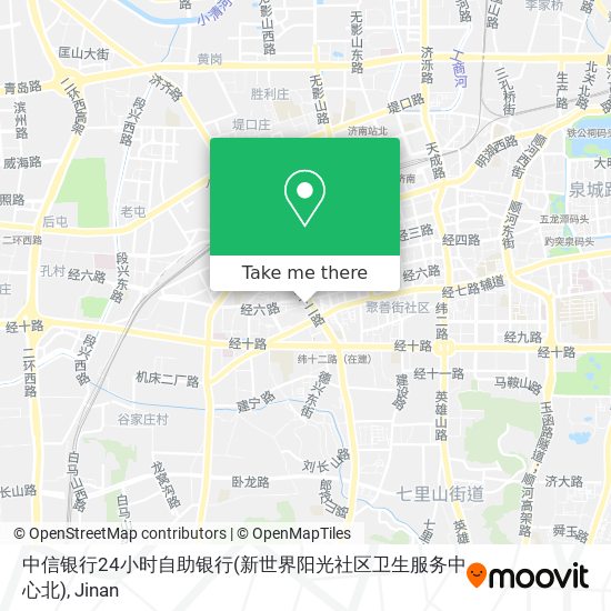 中信银行24小时自助银行(新世界阳光社区卫生服务中心北) map