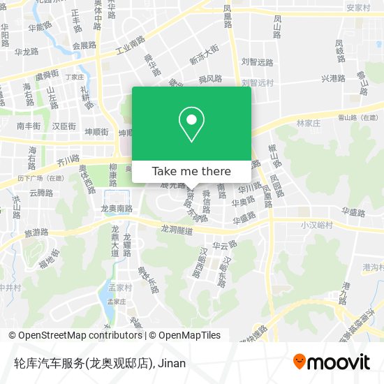 轮库汽车服务(龙奥观邸店) map