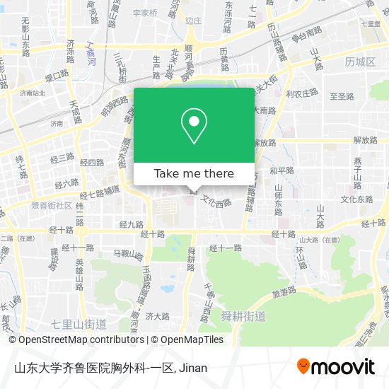 山东大学齐鲁医院胸外科-一区 map