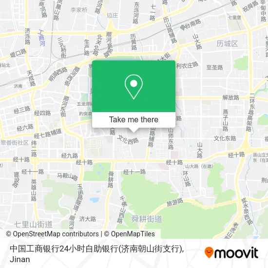 中国工商银行24小时自助银行(济南朝山街支行) map