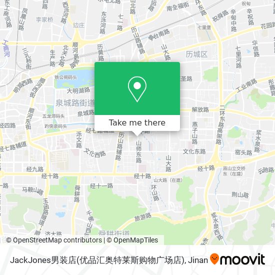 JackJones男装店(优品汇奥特莱斯购物广场店) map