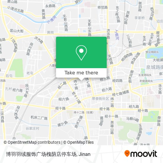 博羽羽绒服饰广场槐荫店停车场 map