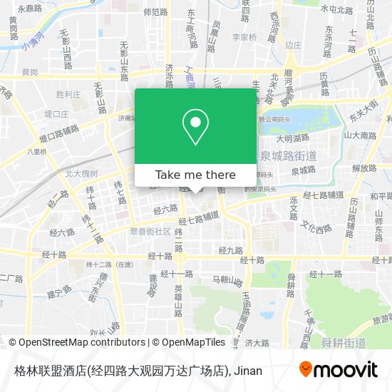 格林联盟酒店(经四路大观园万达广场店) map