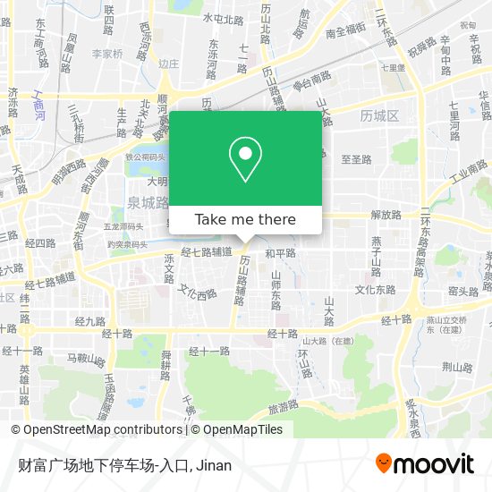 财富广场地下停车场-入口 map
