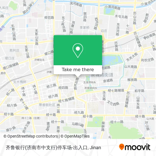 齐鲁银行(济南市中支行)停车场-出入口 map
