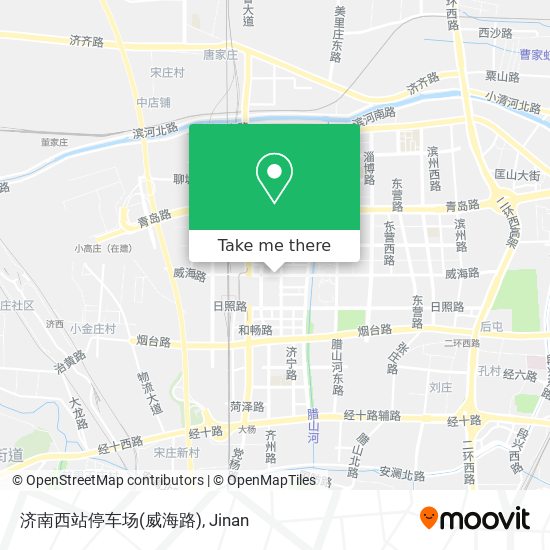 济南西站停车场(威海路) map