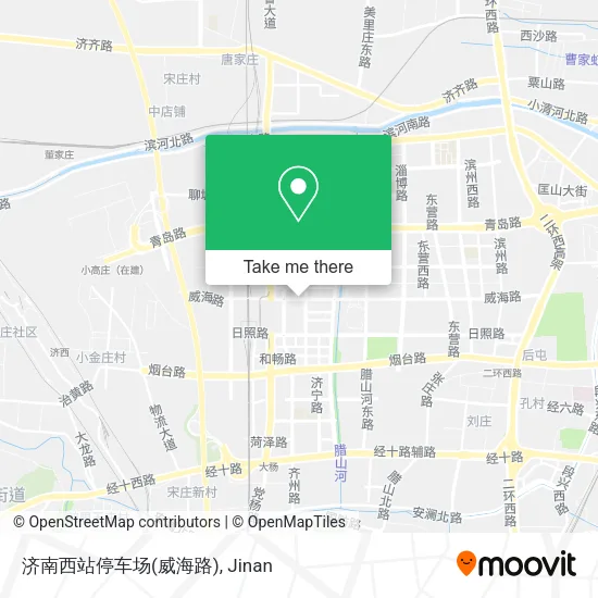 济南西站停车场(威海路) map