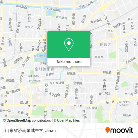 山东省济南泉城中学 map