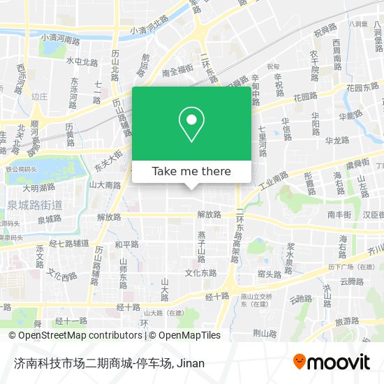 济南科技市场二期商城-停车场 map