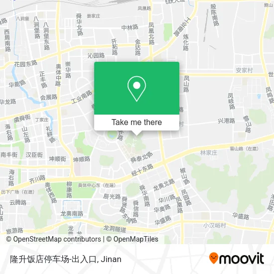 隆升饭店停车场-出入口 map