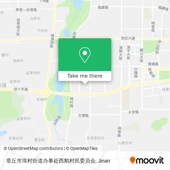 章丘市埠村街道办事处西鹅村民委员会 map