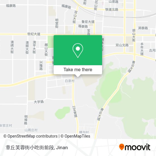 章丘芙蓉街小吃街前段 map
