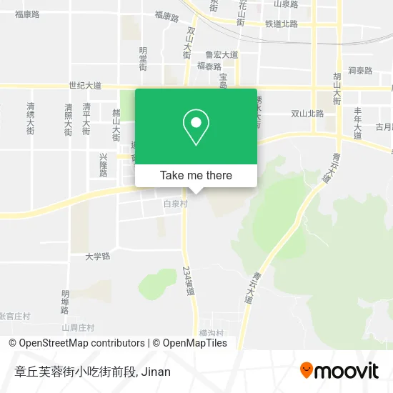 章丘芙蓉街小吃街前段 map