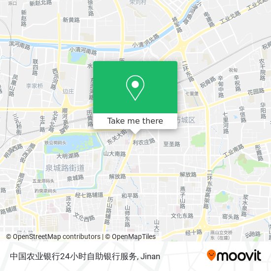 中国农业银行24小时自助银行服务 map