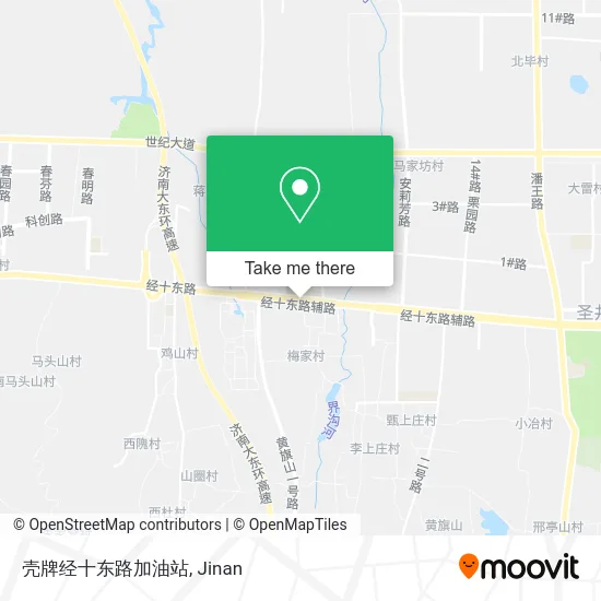 壳牌经十东路加油站 map