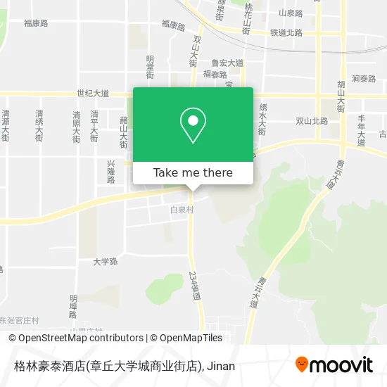格林豪泰酒店(章丘大学城商业街店) map