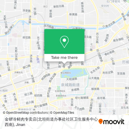 金锣冷鲜肉专卖店(北坦街道办事处社区卫生服务中心西南) map
