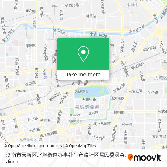 济南市天桥区北坦街道办事处生产路社区居民委员会 map