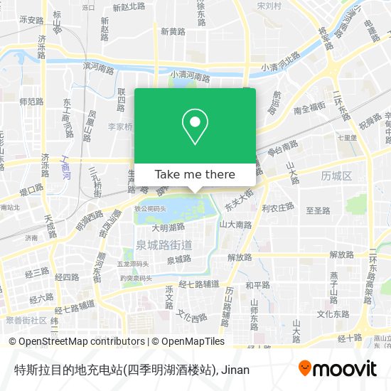 特斯拉目的地充电站(四季明湖酒楼站) map
