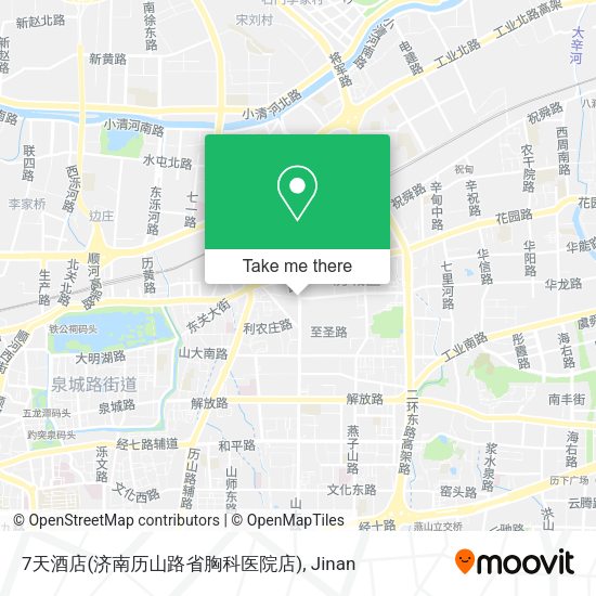 7天酒店(济南历山路省胸科医院店) map