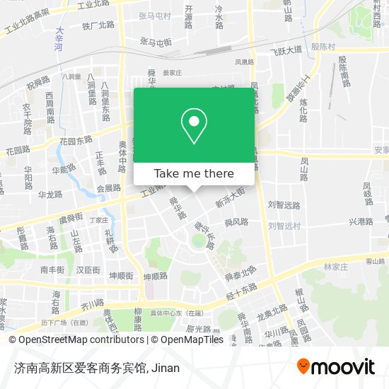 济南高新区爱客商务宾馆 map