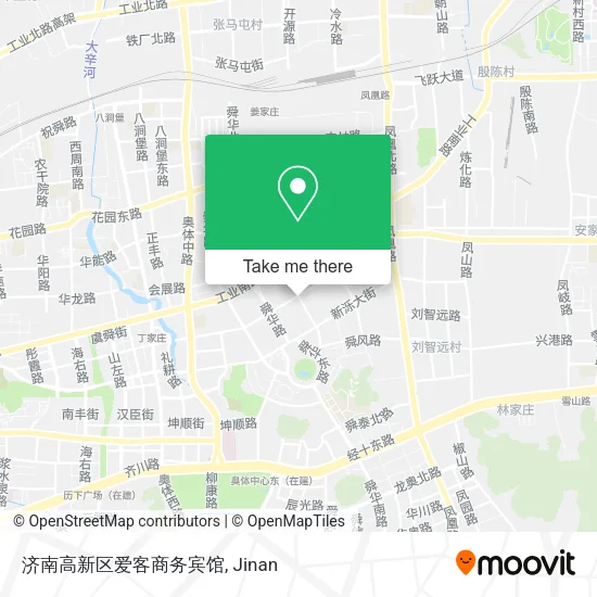 济南高新区爱客商务宾馆 map
