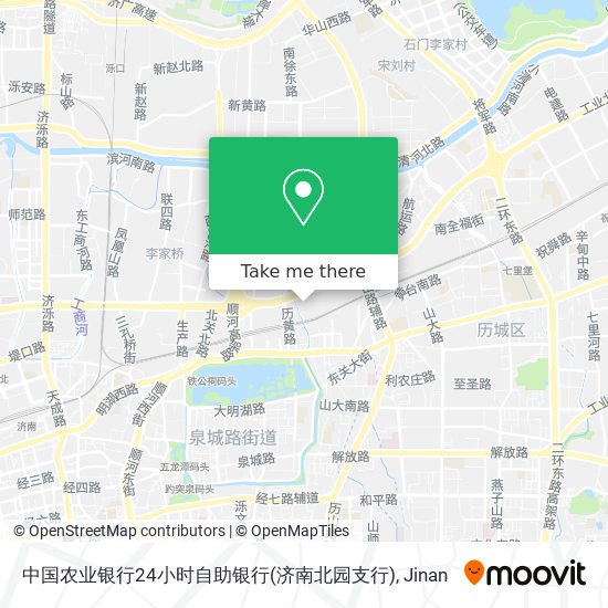 中国农业银行24小时自助银行(济南北园支行) map