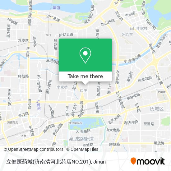 立健医药城(济南清河北苑店NO.201) map