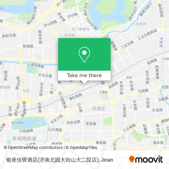 银座佳驿酒店(济南北园大街山大二院店) map