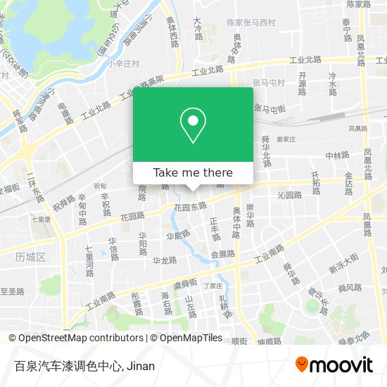 百泉汽车漆调色中心 map