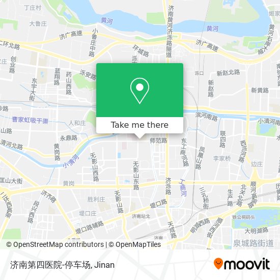 济南第四医院-停车场 map